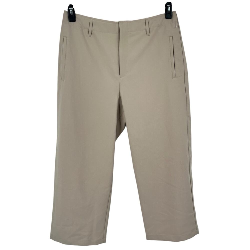 Rag & Bone pants Dylan wide leg cropped tan size 14 - Picture 2 of 7